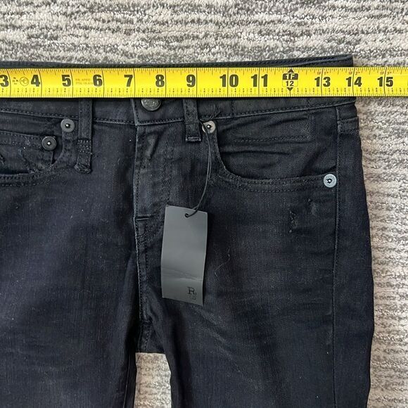 NWT R13 Allison Skinny Stratford Black Distressed Size 25 - Picture 11 of 16